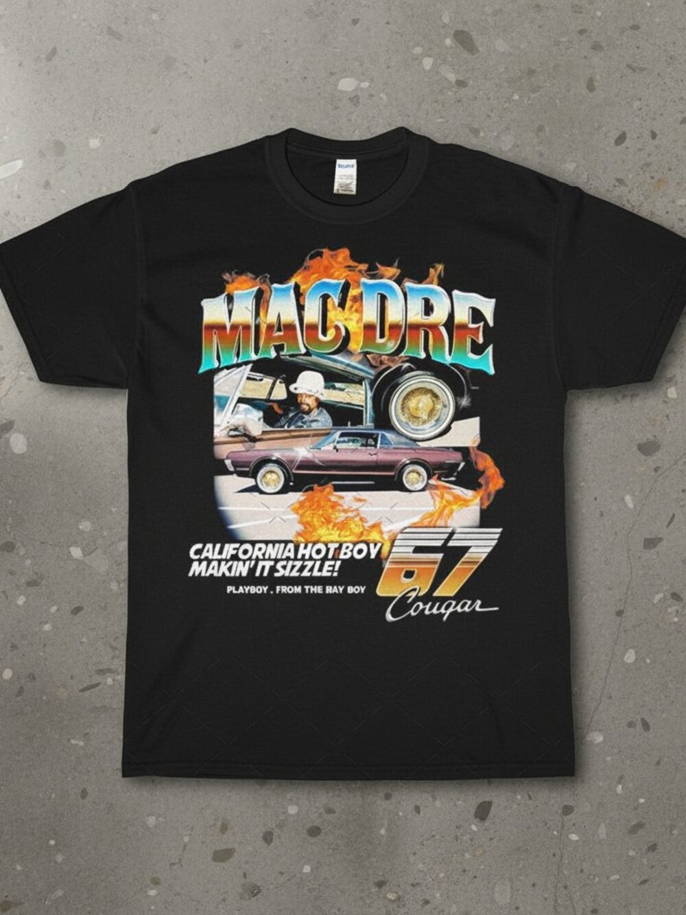 Mac Dre 67 Cougar Graphic T-Shirt Black Retro Rap Hip Hop Streetwear Tee Unisex